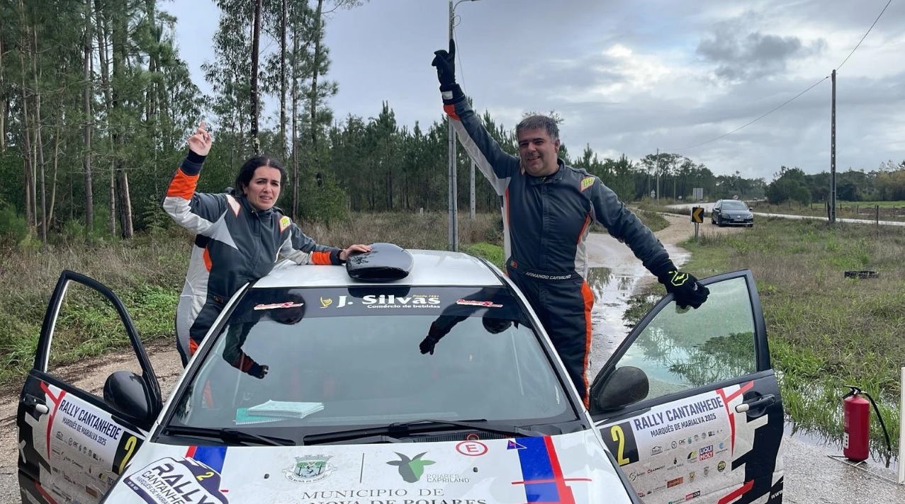 Os vencedores Armando Carvalho / Ana Santos em Mitsubishi Lancer Evo IX